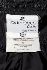 Courrèges Jet Black Hooded Duffle Coat label @RECESS LA