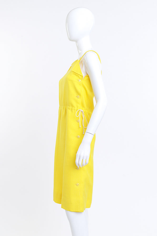 Courrèges Sunshine Yellow Pinafore Dress on mannequin @RECESS LA