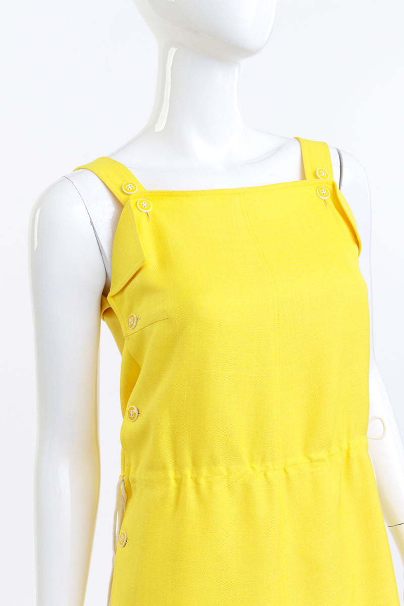 Courrèges Sunshine Yellow Pinafore Dress detail mannequin @RECESS LA