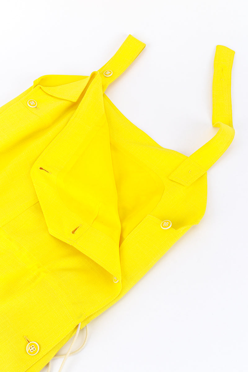 Courrèges Sunshine Yellow Pinafore Dress lining @RECESS LA