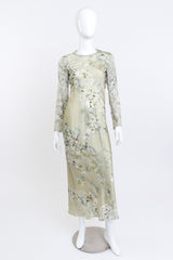 Calvin Klein Flower Blossom Print Maxi Dress front on mannequin @recess la