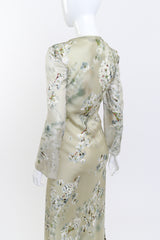 Calvin Klein Flower Blossom Print Maxi Dress back on mannequin closeup @recess la