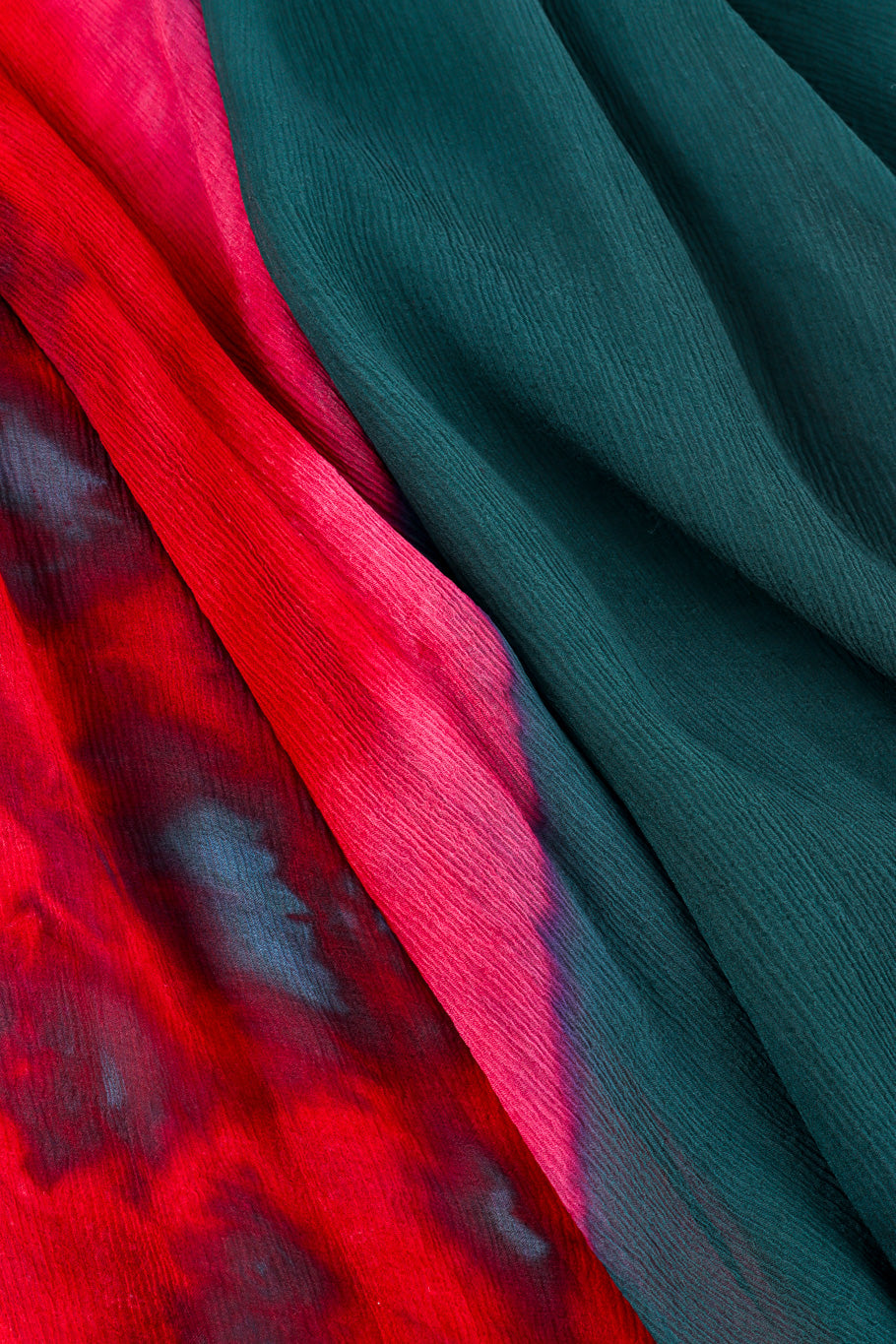 Vintage Carole Dolighan Silk Tie Dye Tunic Dress alternate tie dye closeup @Recessla