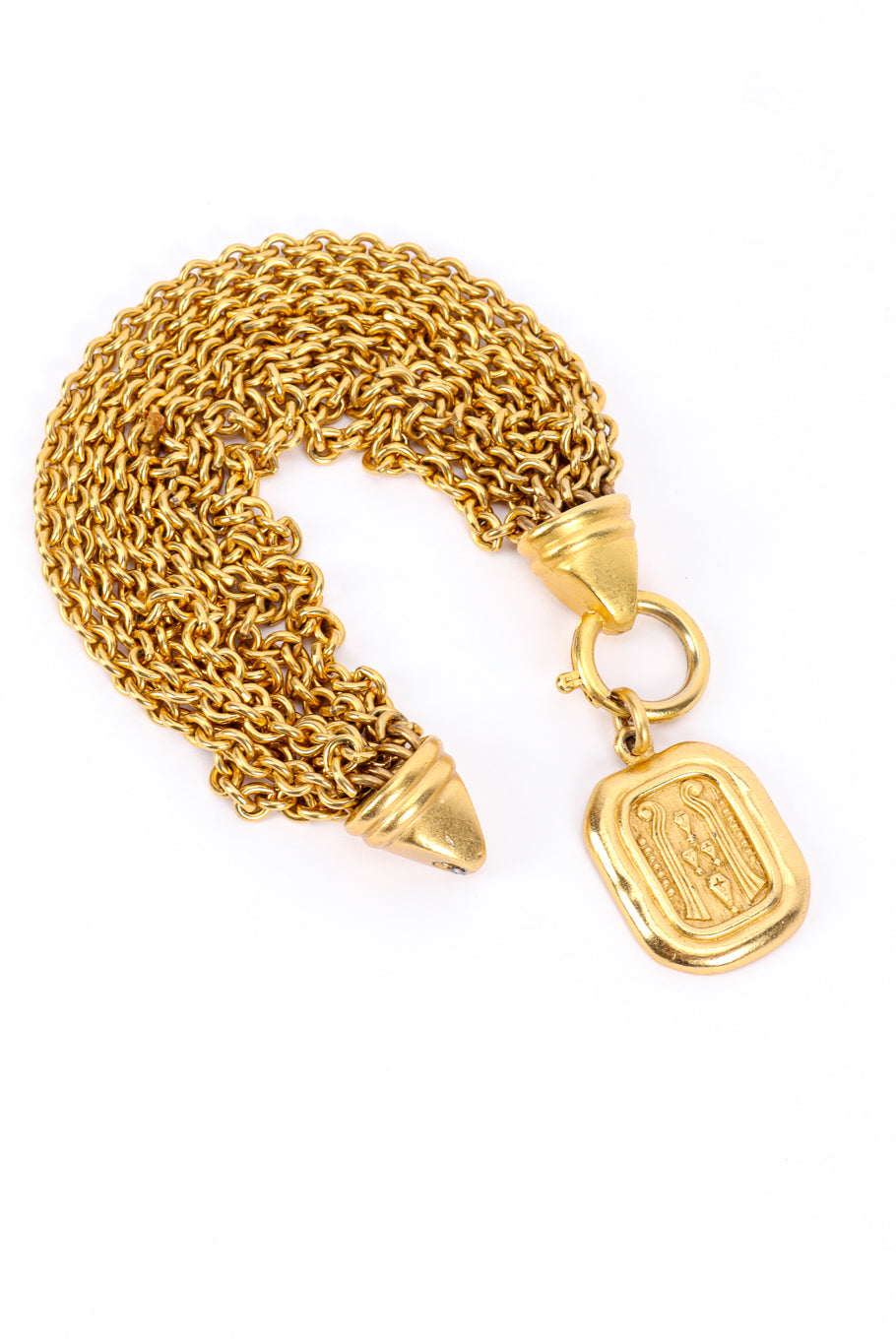 Vintage Carolee 7-Strand Chain Bracelet unclasped @recessla