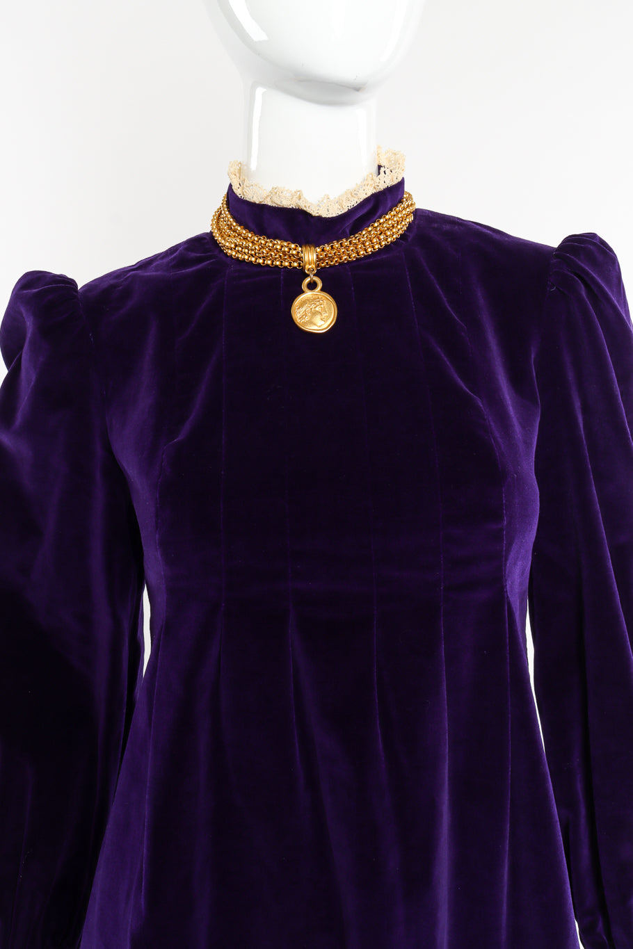Vintage Carolee 6-Strand Coin Necklace on mannequin @recessla