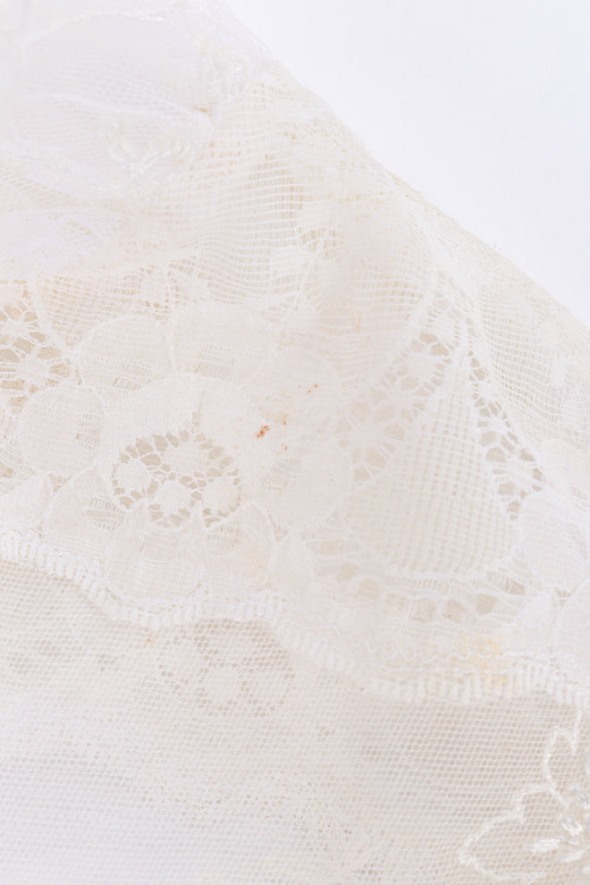Vintage Caroline Ingham-Rhodes Beaded Floral Lace Blouse stain detail @recess la