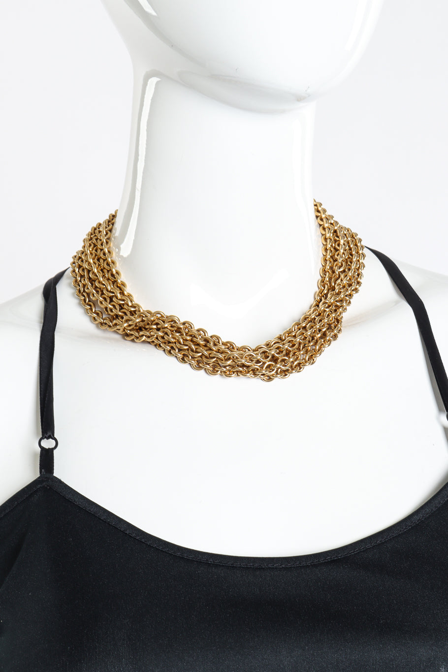 Vintage Carolee 6-Strand Rolo Link Necklace on mannequin @recess la