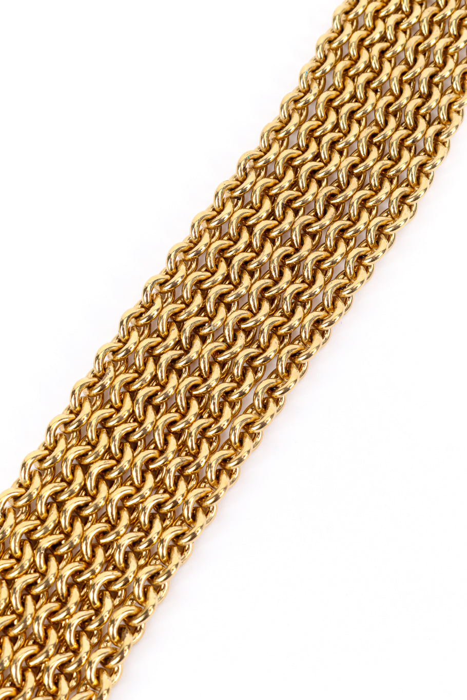 Vintage Carolee 6-Strand Rolo Link Necklace chain closeup @recess la