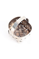 Vintage Cartier Sterling Woven Basket II top view of handle @recess la