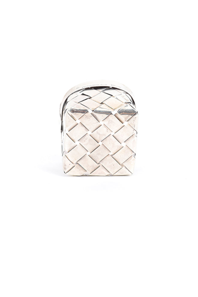 Vintage Cartier Sterling Woven Basket II bottom @recess la