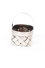 Vintage Cartier Sterling Woven Basket II front @recess la