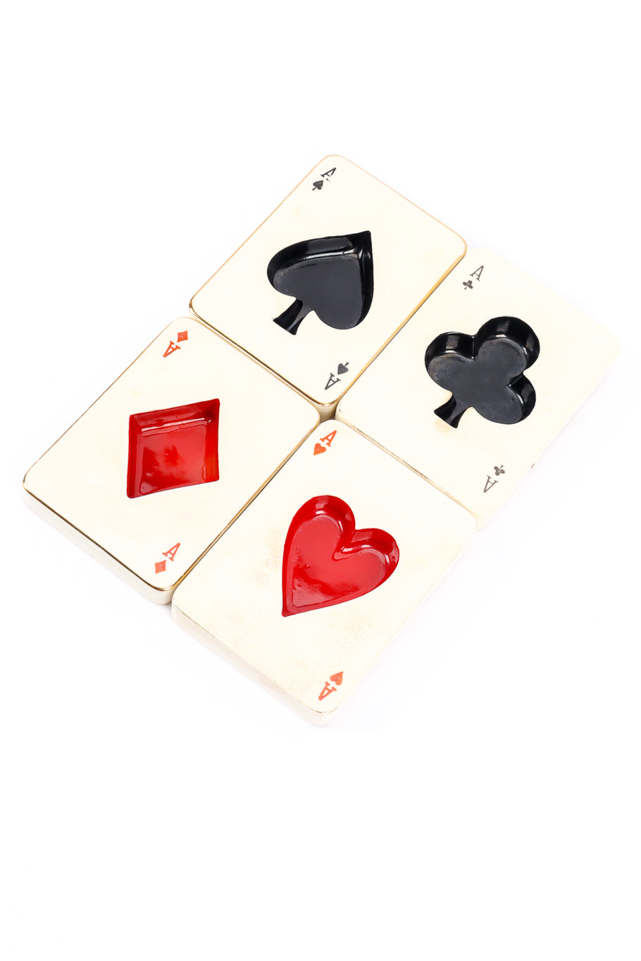 Aces Card Suit Tray Set on white background in grid @recessla