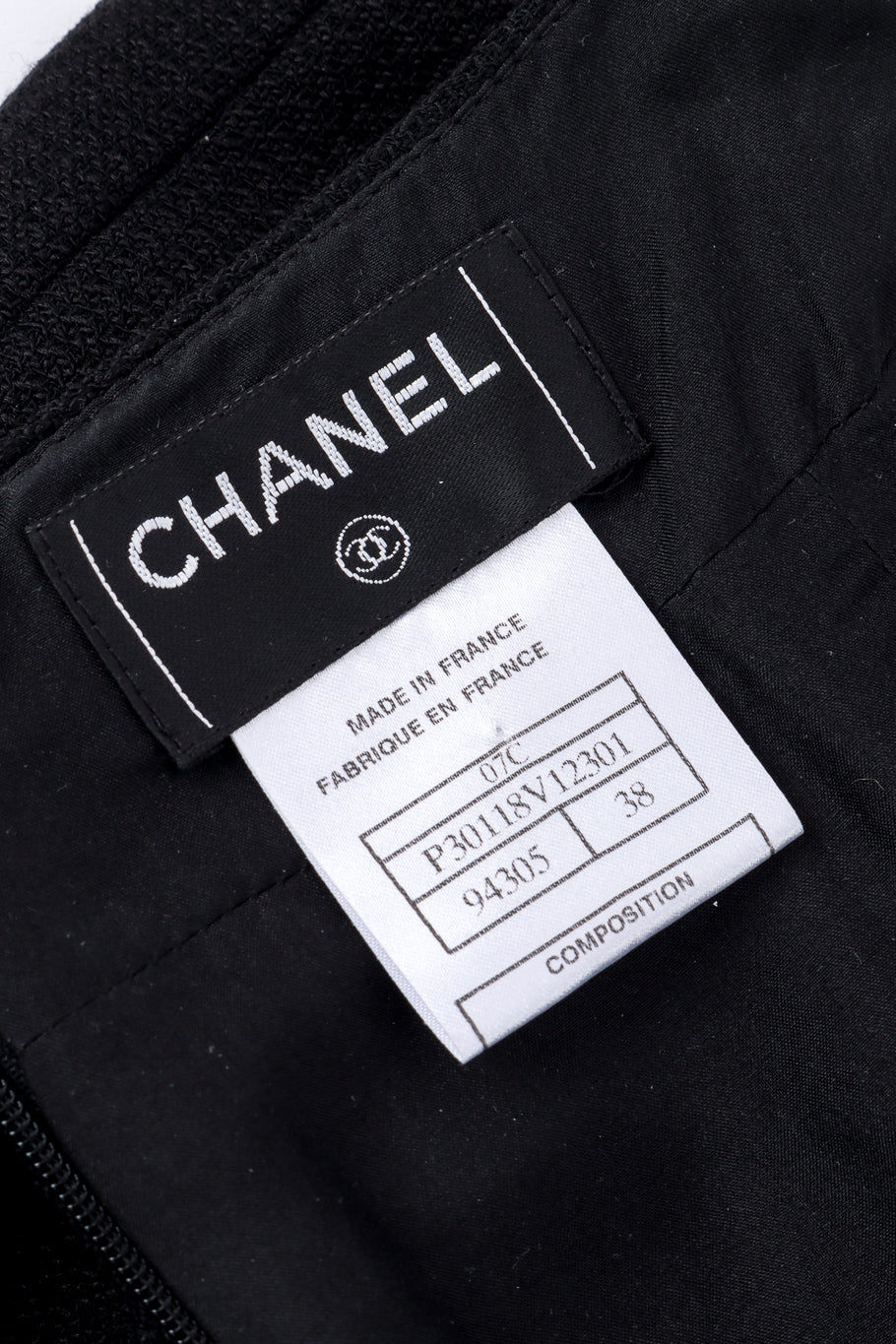 Chanel 2007C S/S Peplum Skirt Suit skirt signature label @recessla