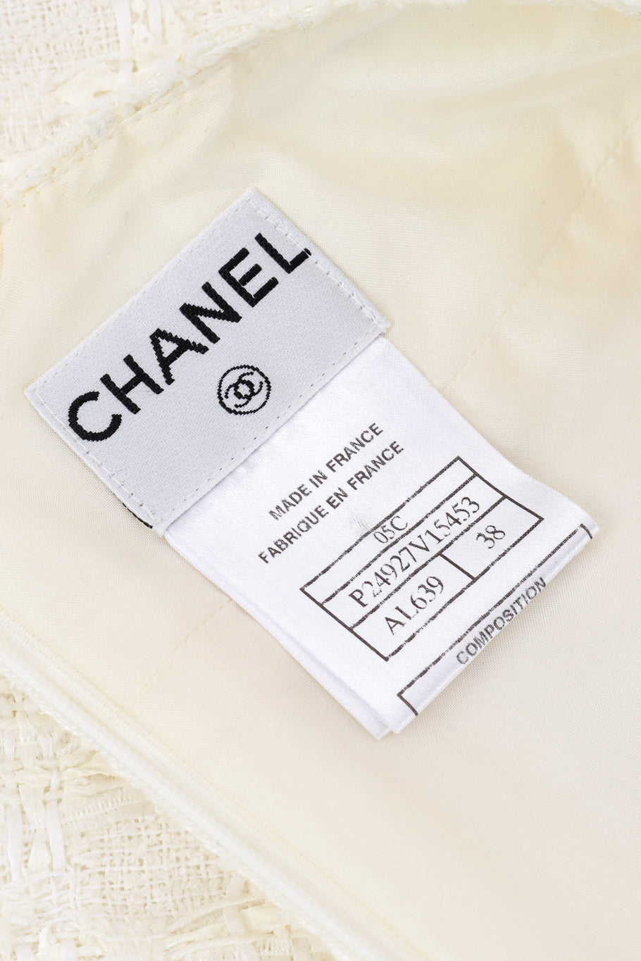 Vintage Chanel 2005 Cruise Woven Skirt Suit skirt signature label @recessla