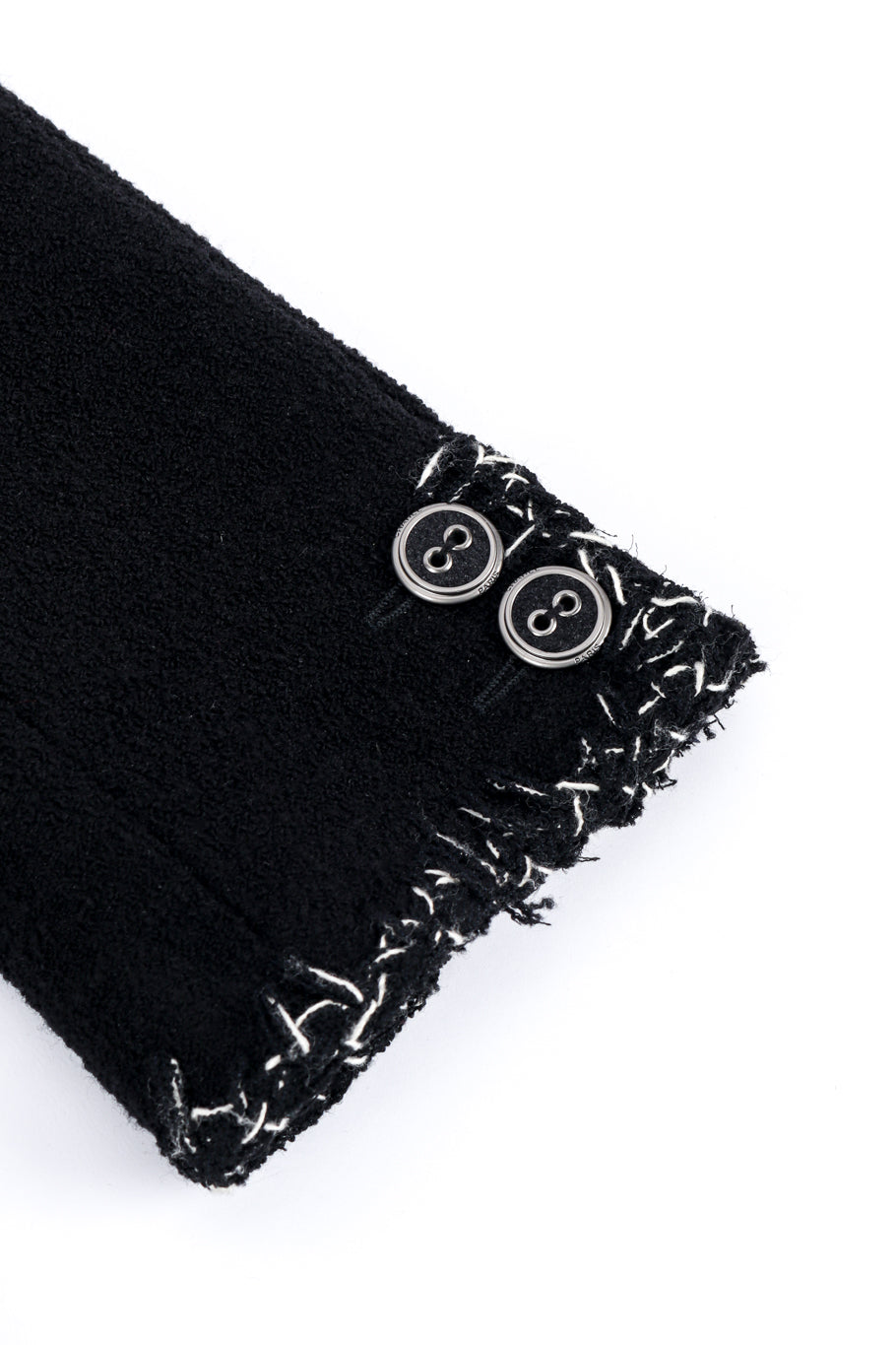 Chanel 2008 S Woven Stitch Trim Jacket sleeve closeup @recessla