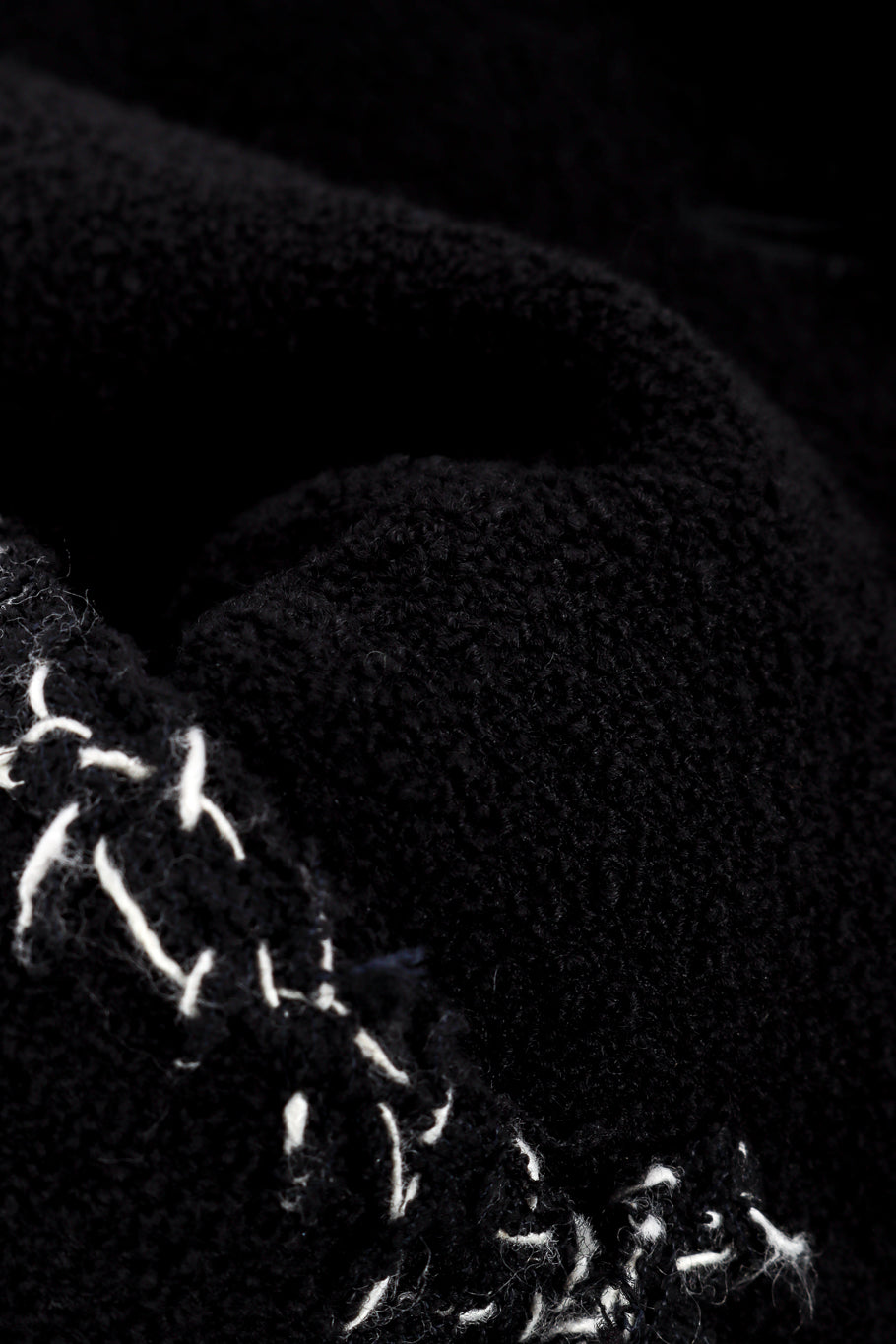 Chanel 2008 S Woven Stitch Trim Jacket fabric closeup @recessla