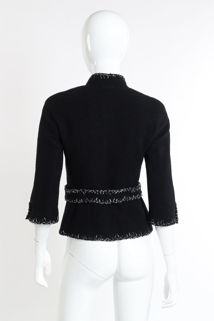 Chanel 2008 S Woven Stitch Trim Jacket back on mannequin @recessla