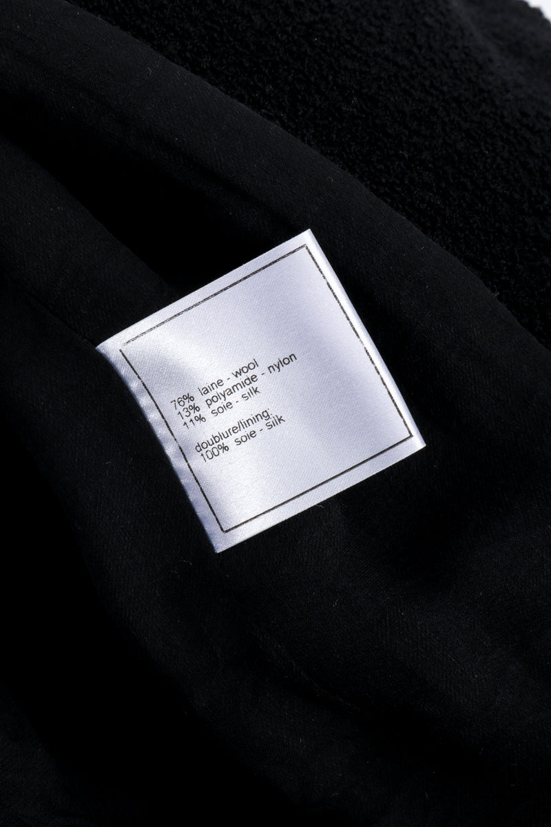 Chanel 2008 S Woven Stitch Trim Jacket content label @recessla