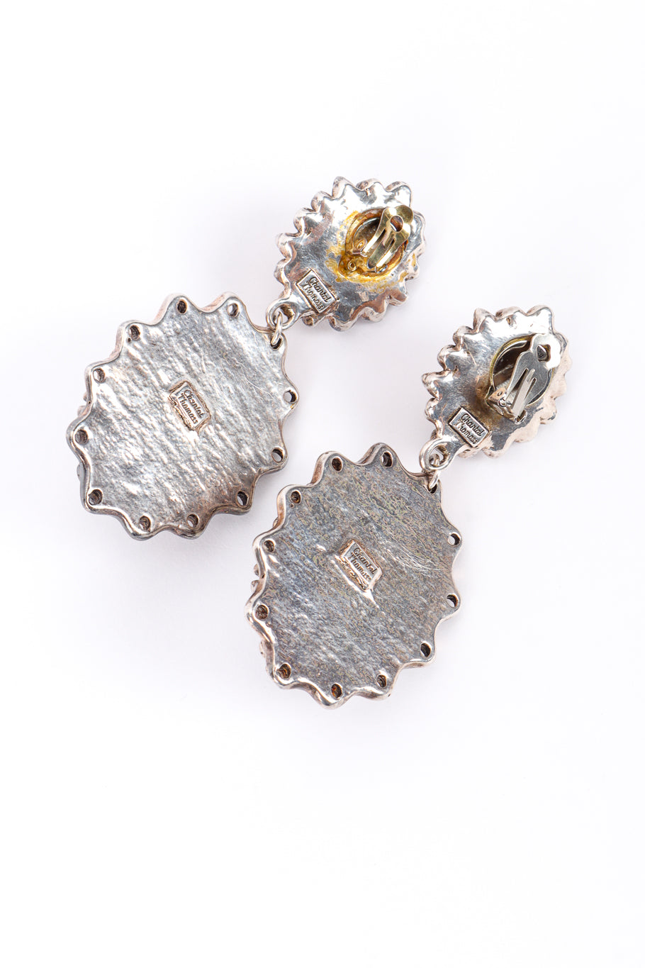 Vintage Chantal Thomass Seashell Drop Earrings back @recessla