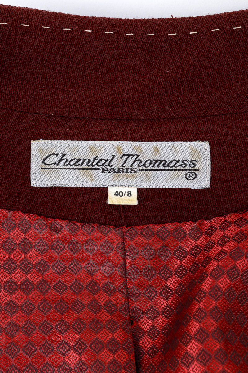 Chantal Thomass Mulberry Stitch & Pleats Woollen Skirt Set label @RECESS LA