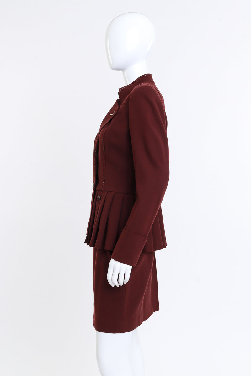 Chantal Thomass Mulberry Stitch & Pleats Woollen Skirt Set mannequin side @RECESS LA