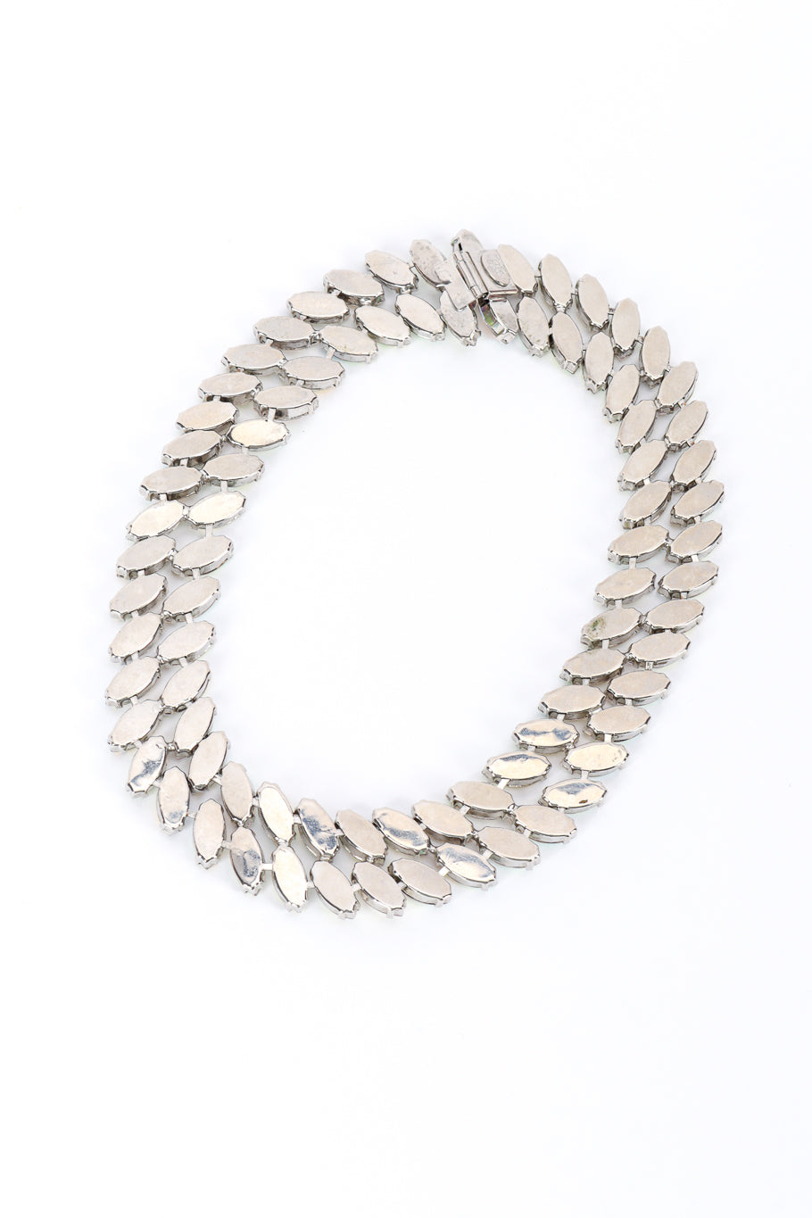 Vintage Kirks Folly Aurora Crystal Marquise Collar Necklace back @recessla