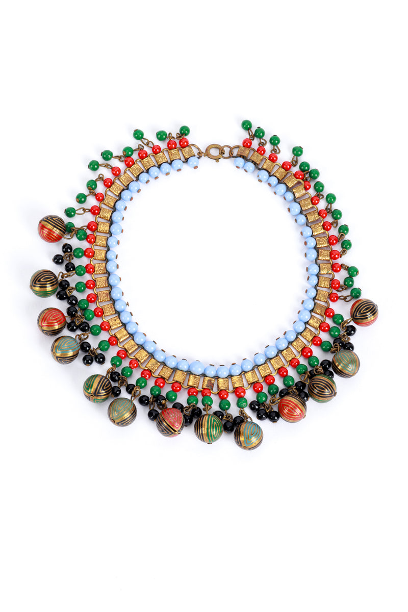 Vintage Beaded Dangle Choker front @recess la