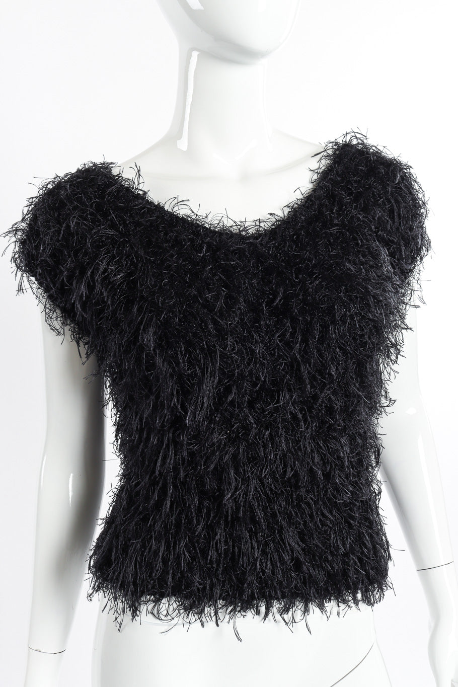 Shaggy Knit Top by Christian Dior on mannequin front close @recessla