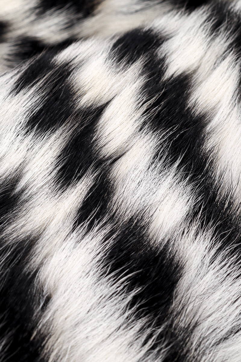 Vintage Christian Dior Striped Fur Coat fur closeup @recessla