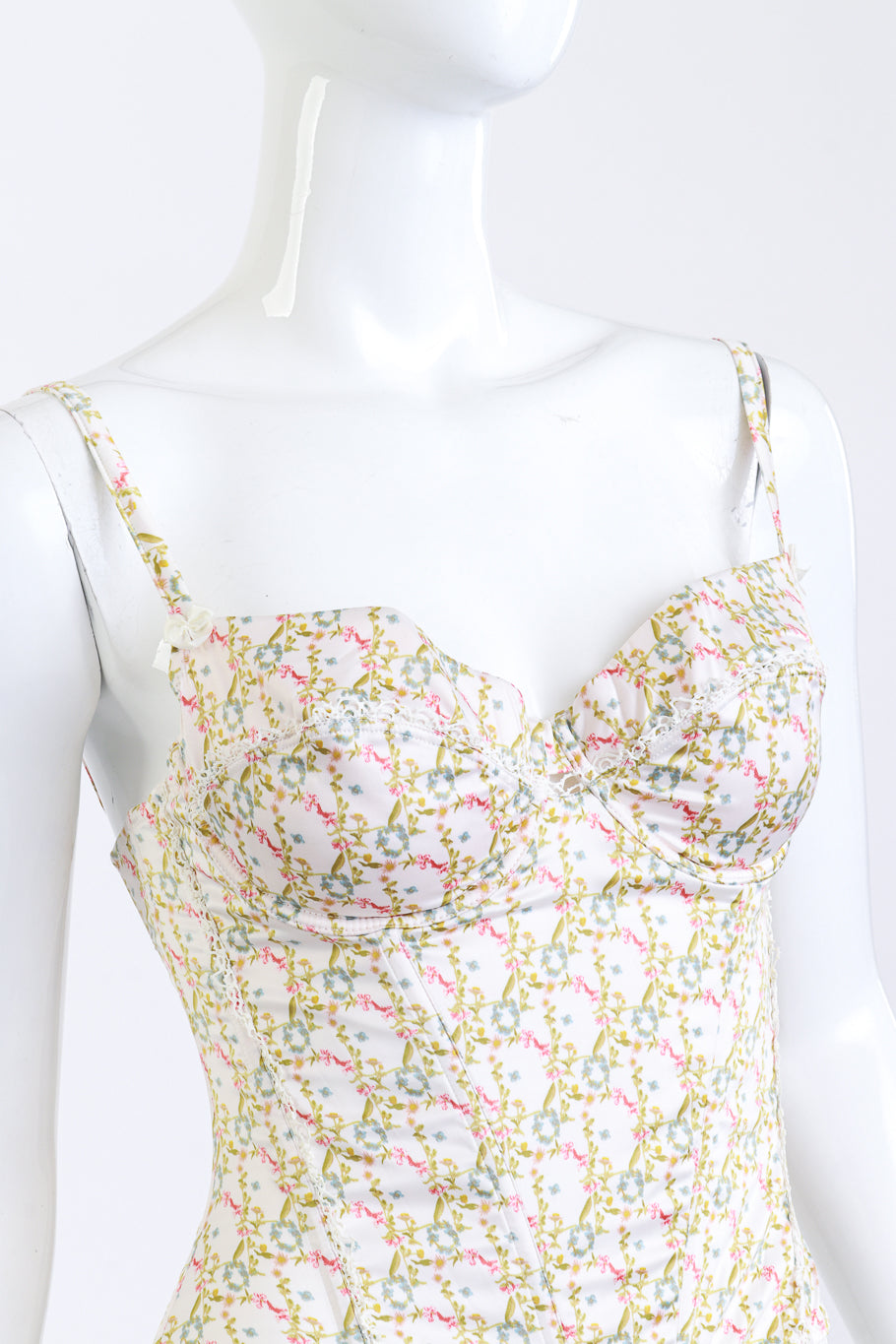 Floral Bustier by Christian Dior on mannequin front close @recess la