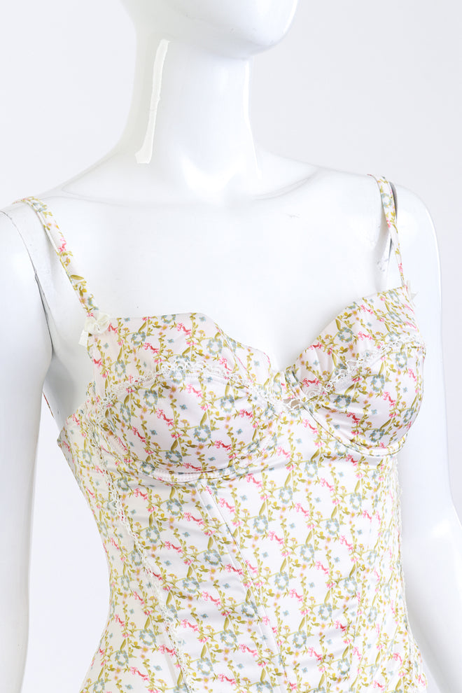 Floral Bustier by Christian Dior on mannequin front close @recess la
