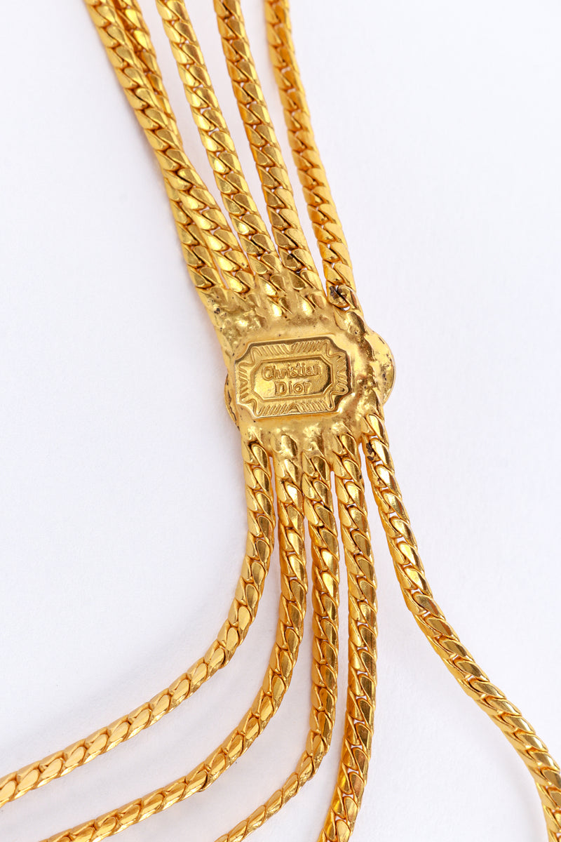 Vintage Christian Dior Gold Draped Chain Belt signature @recess la