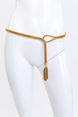 Vintage Christian Dior Snake Chain Tassel Belt on mannequin @recess la