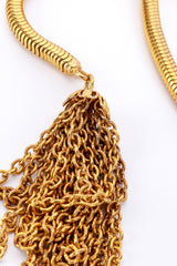 Vintage Christian Dior Snake Chain Tassel Belt tassel closeup @recess la