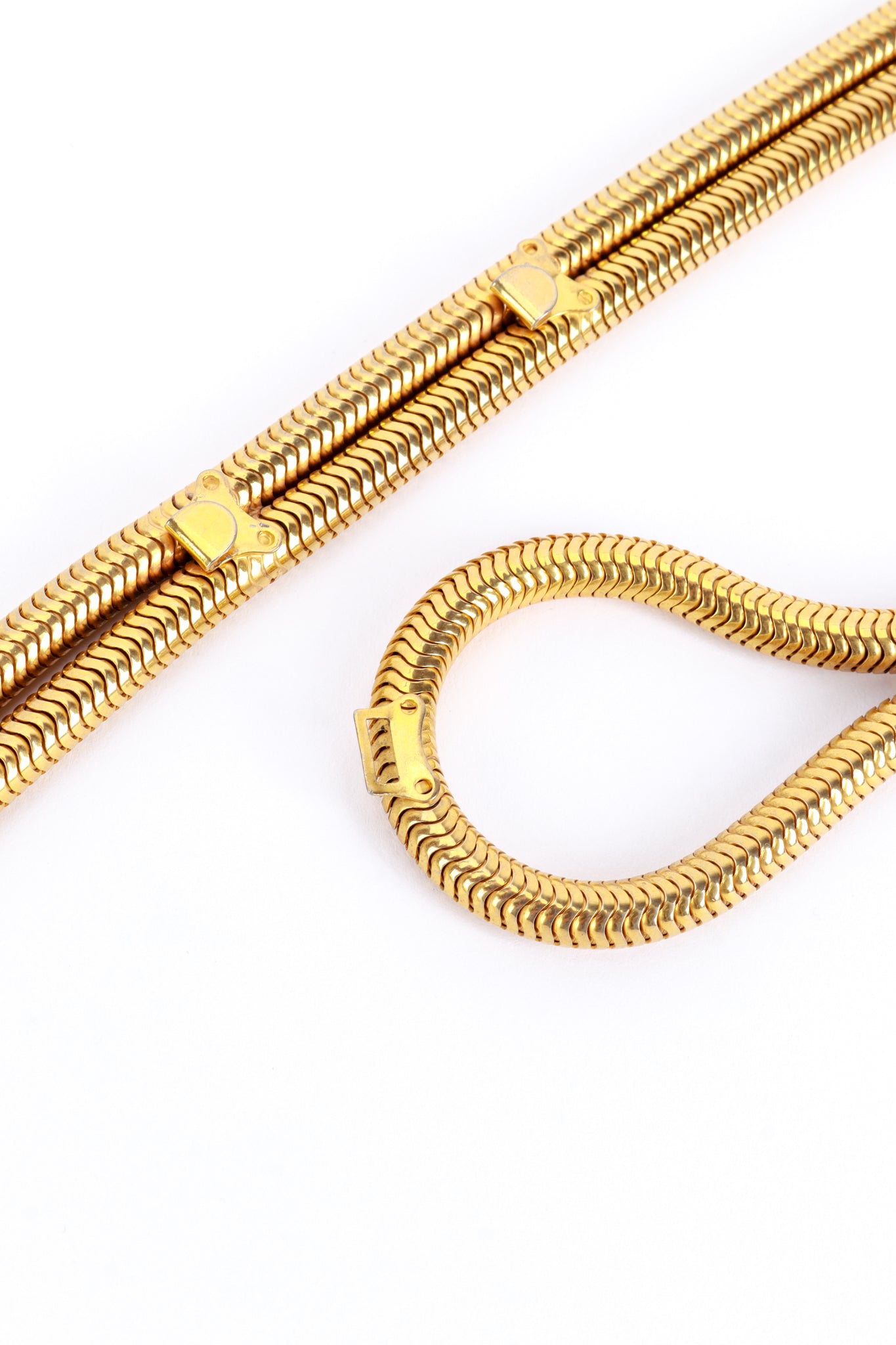 Vintage Christian Dior Snake Chain Tassel Belt hook detail @recess la