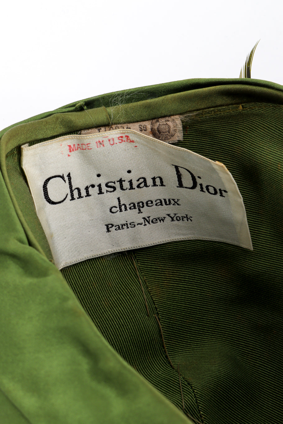Vintage Christian Dior Feather Turban II signature label @recess la