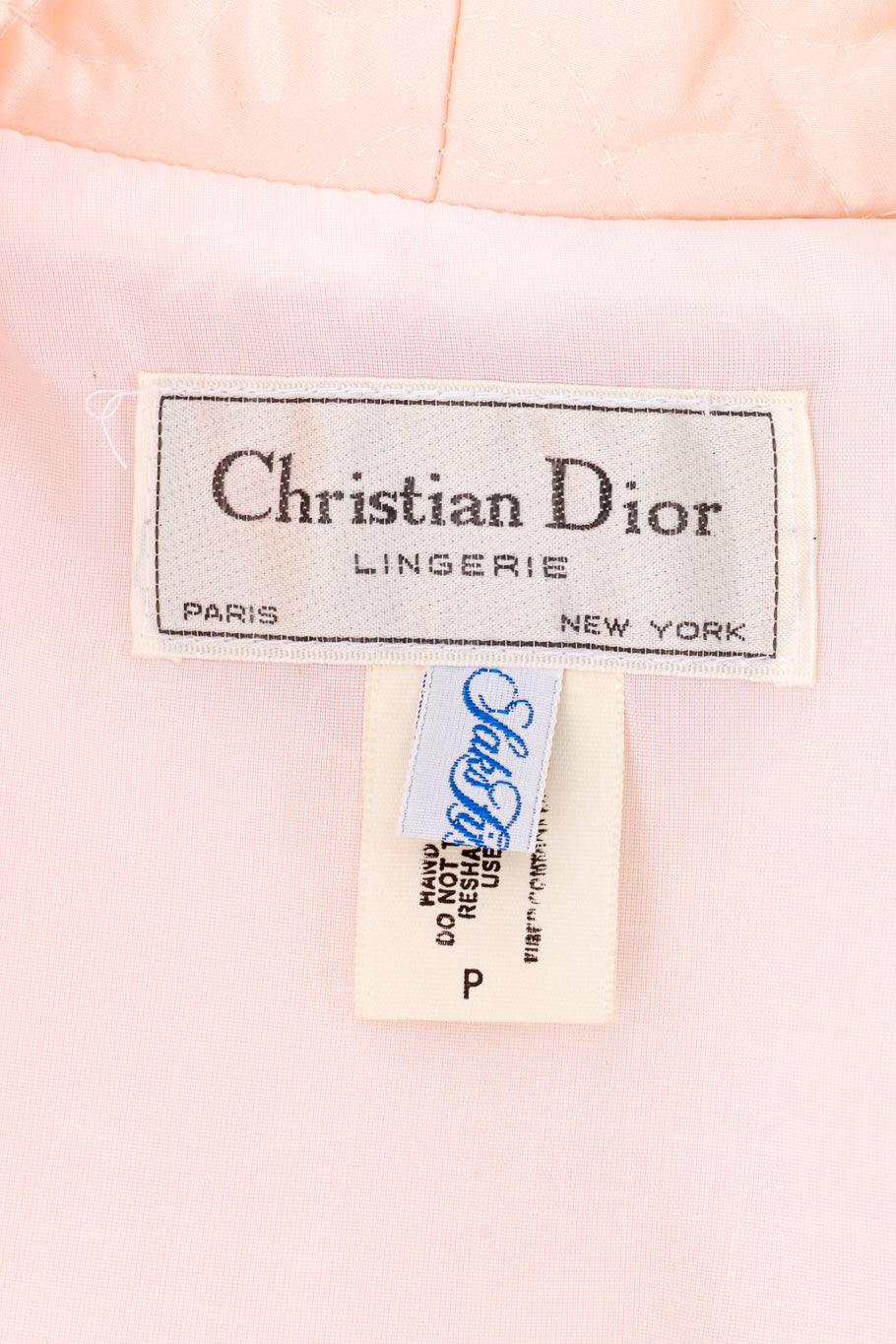 Christian Dior Quilted Satin Robe label @RECESS LA