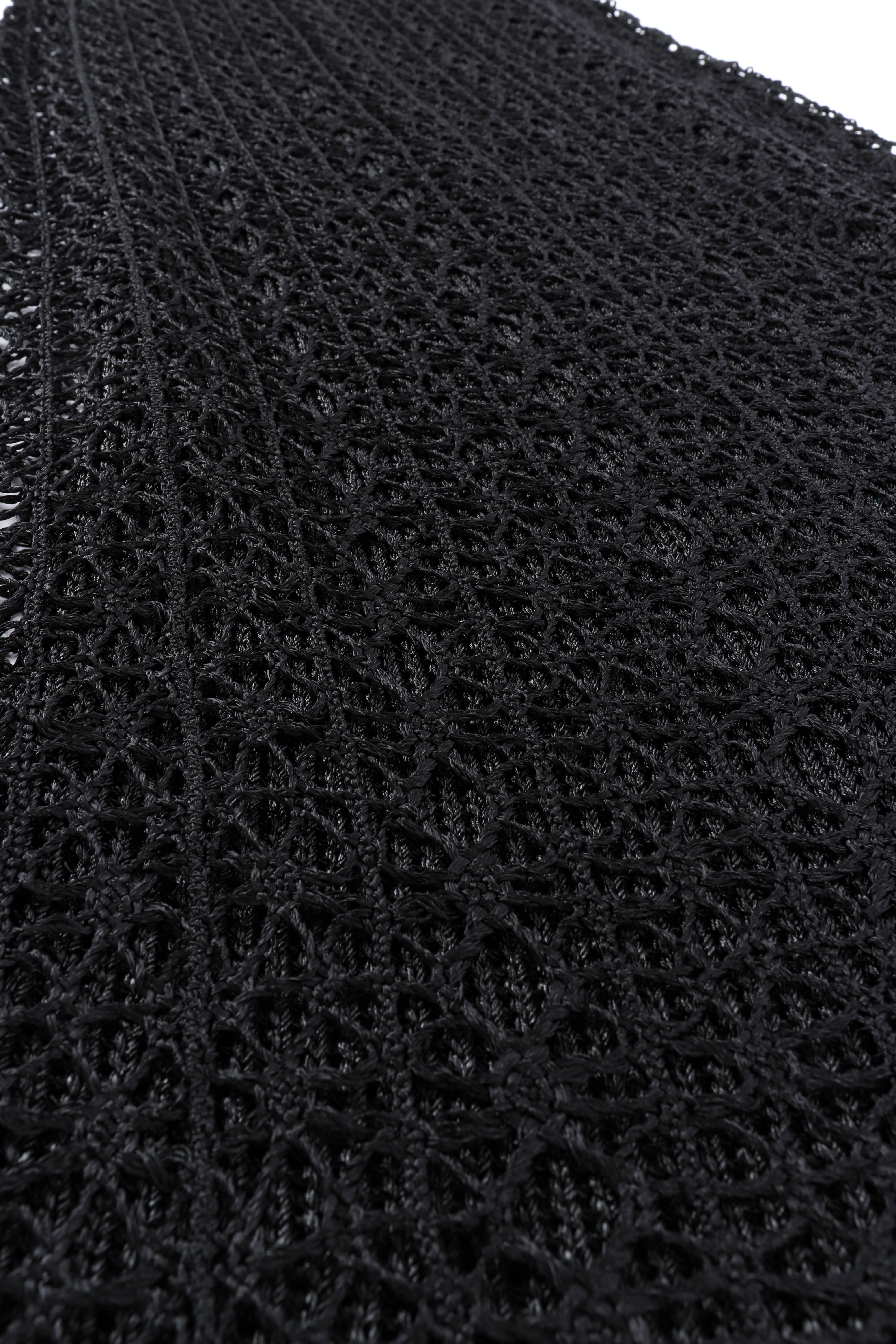 Vintage Christian Lacroix Open Knit Crochet Dress fabric closeup @recessla