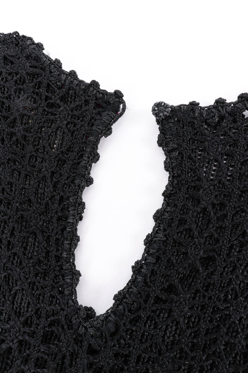 Vintage Christian Lacroix Open Knit Crochet Dress closure closeup @recessla