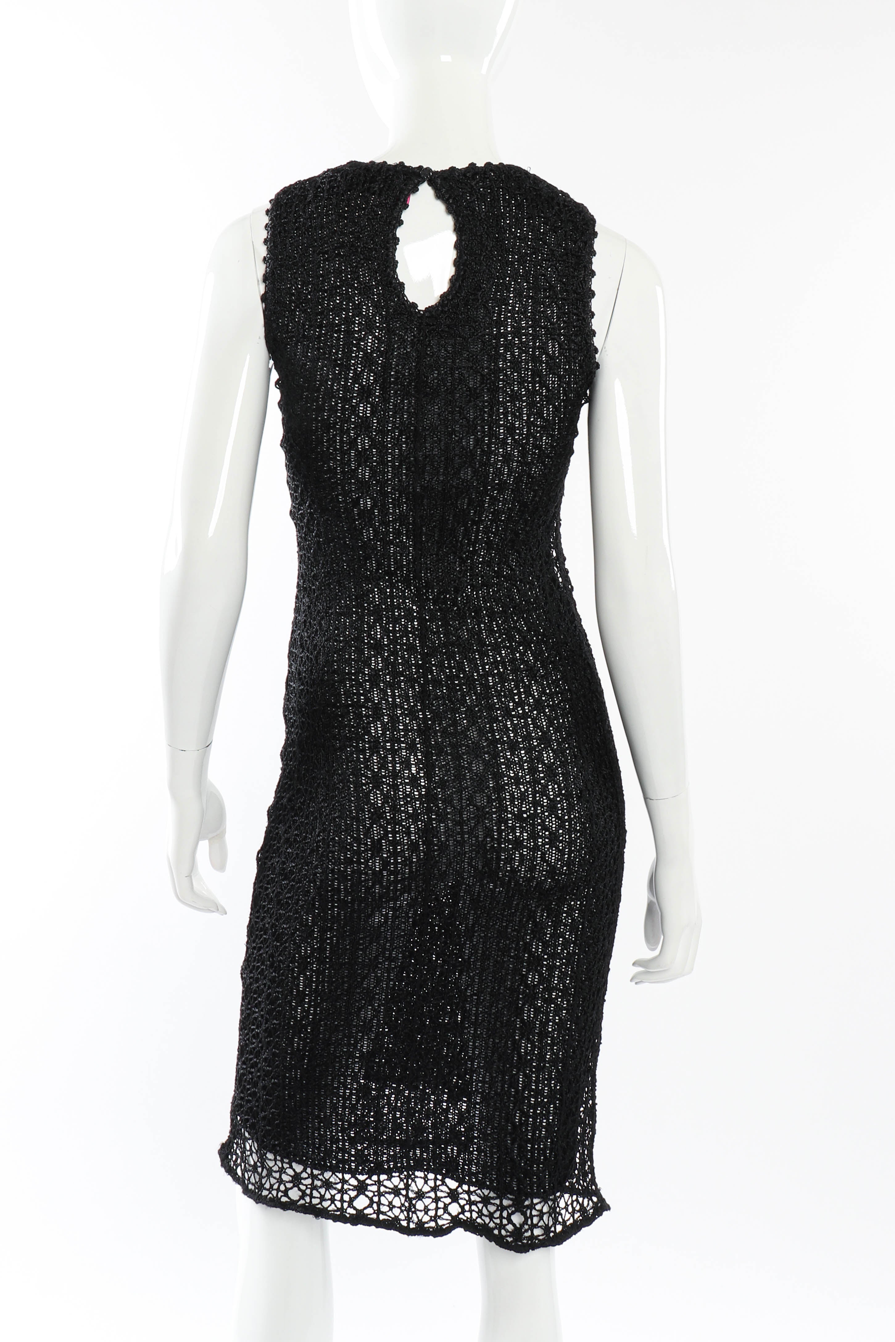 Vintage Christian Lacroix Open Knit Crochet Dress back on mannequin @recessla