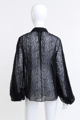 Christian Lacroix Eyelet Lace Bishop Blouse back on mannequin @recess la