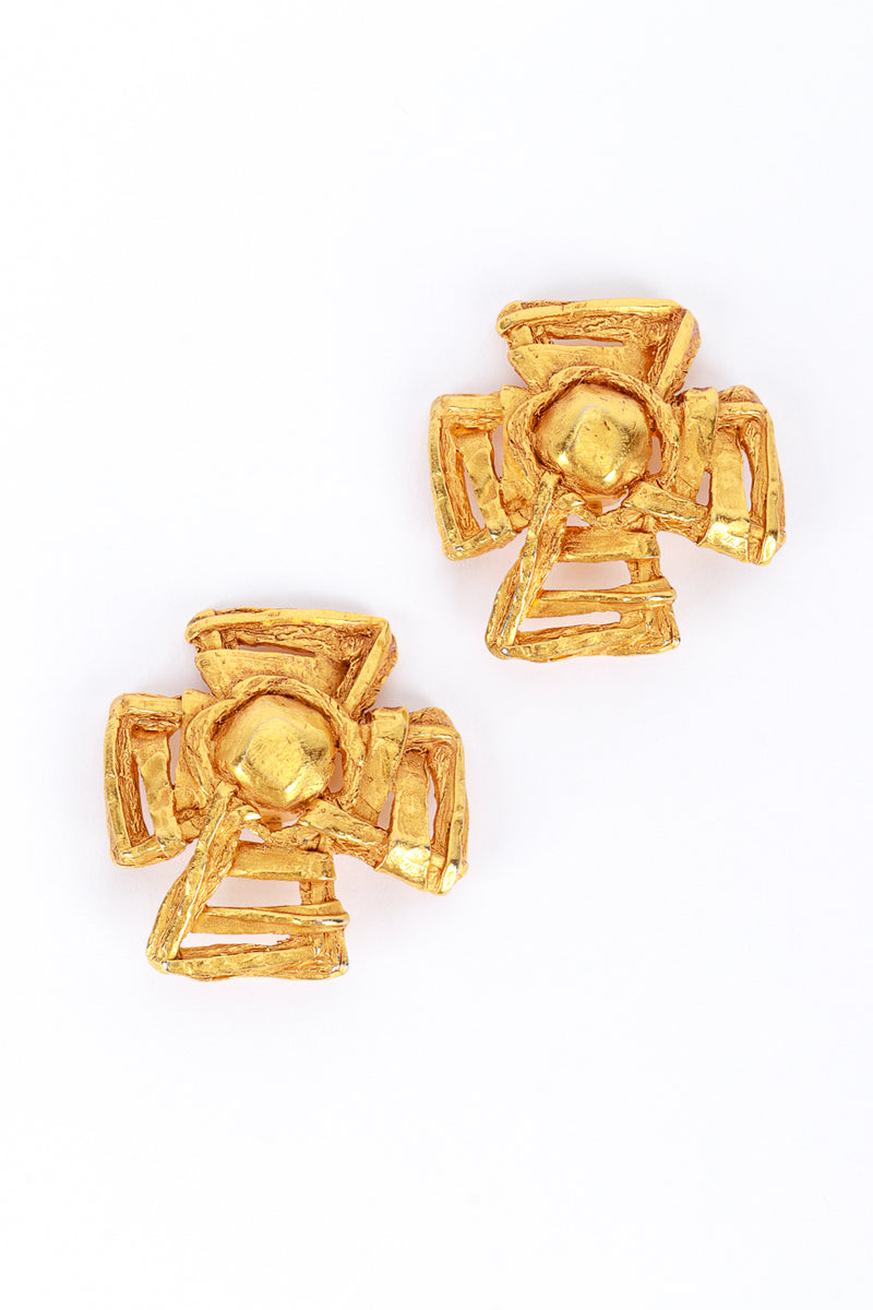 Christian Lacroix Golden Maltese Cross Earrings @RECESS LA