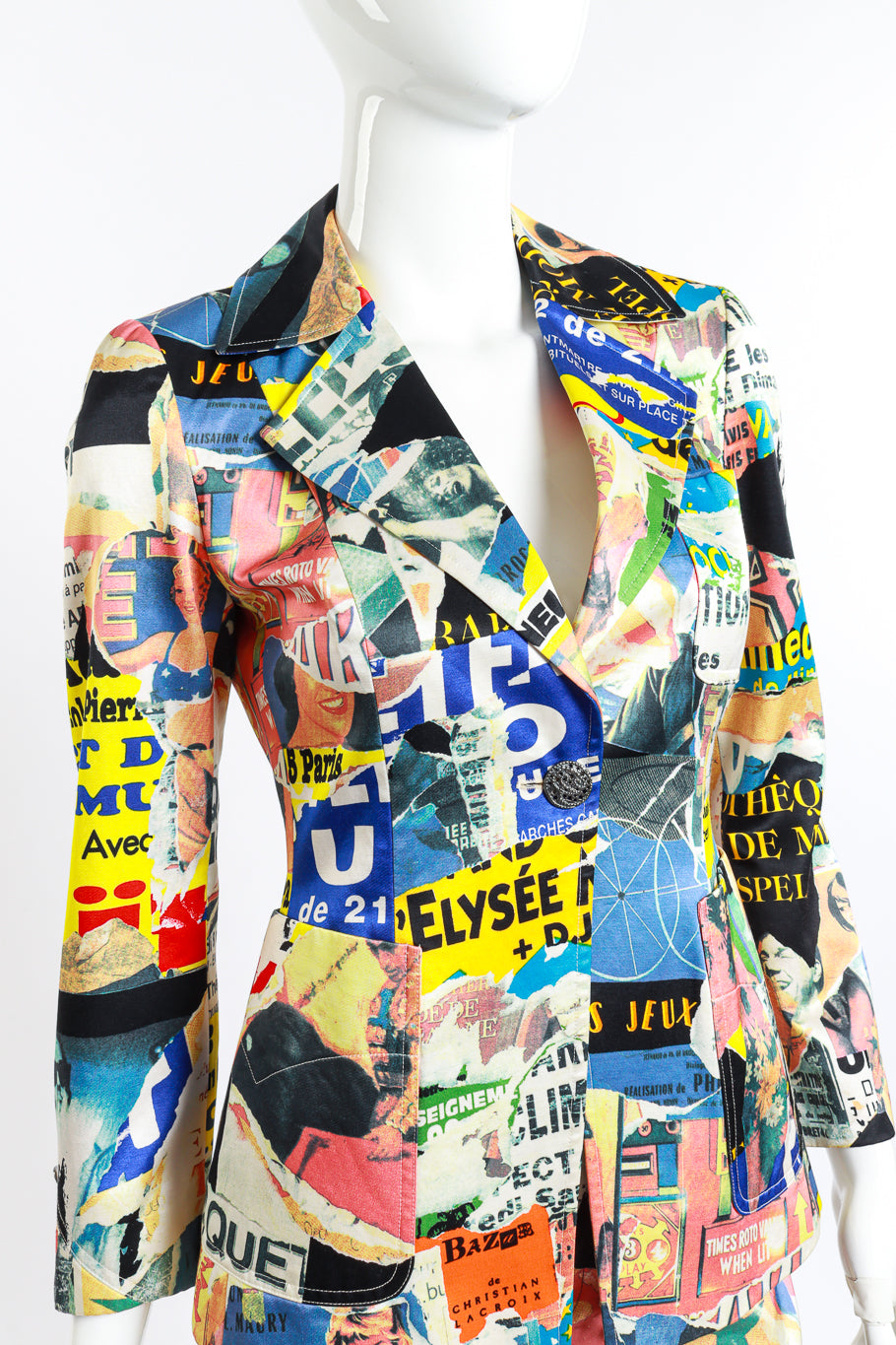 Christian Lacroix Pop Art Pant Suit detail on mannequin @RECESS LA