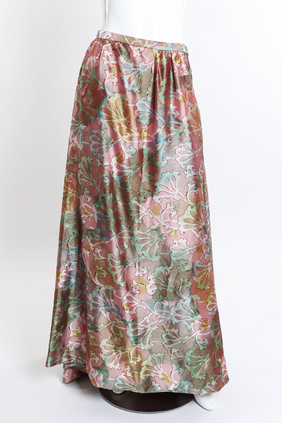 Vintage Christian Lacroix Silk Fleur Ball Skirt front on mannequin @recess la