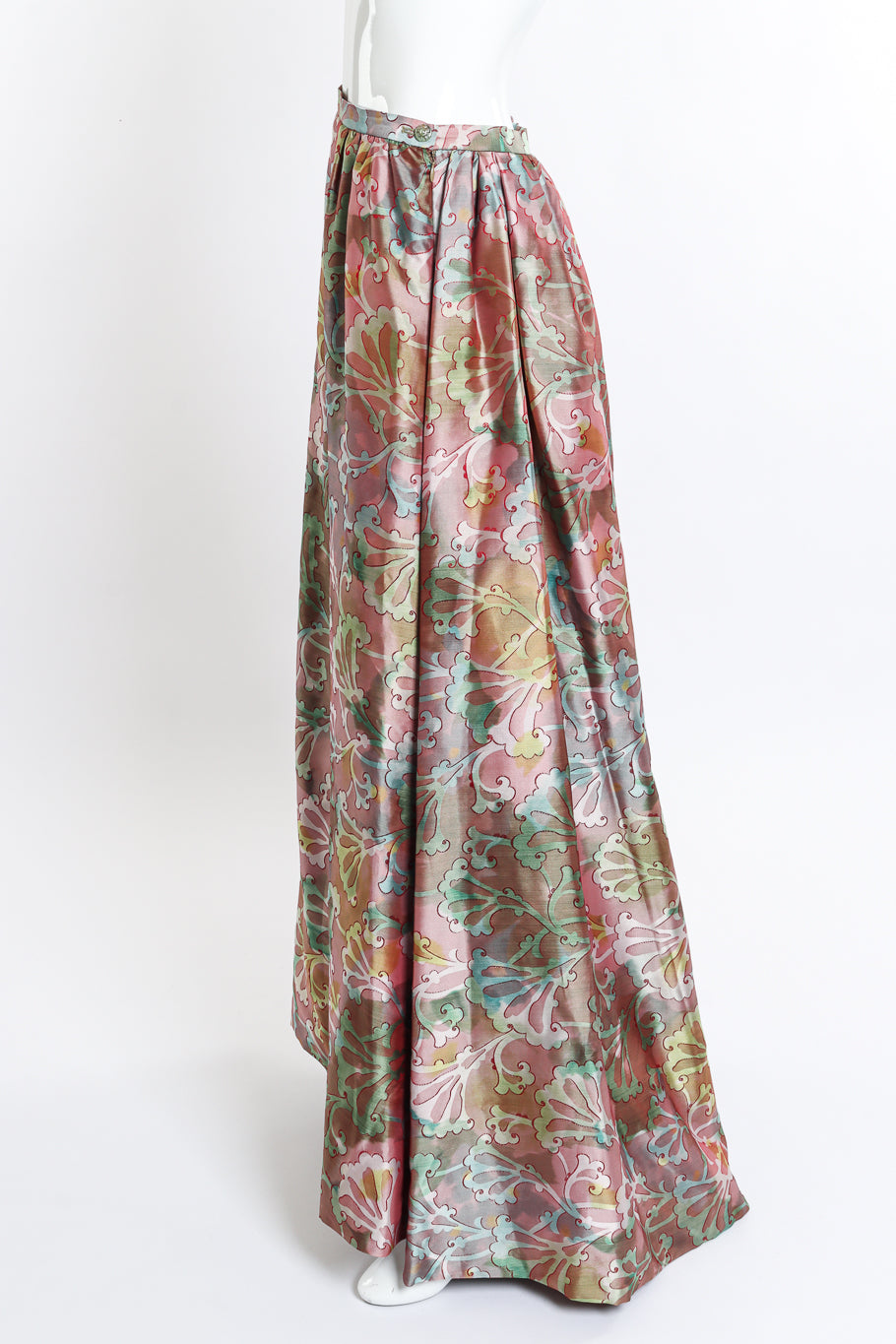Vintage Christian Lacroix Silk Fleur Ball Skirt side on mannequin @recess la