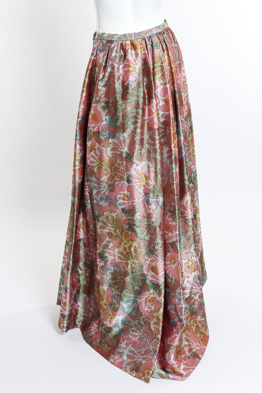 Vintage Christian Lacroix Silk Fleur Ball Skirt back on mannequin @recess la