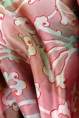 Vintage Christian Lacroix Silk Fleur Ball Skirt fabric closeup @recess la