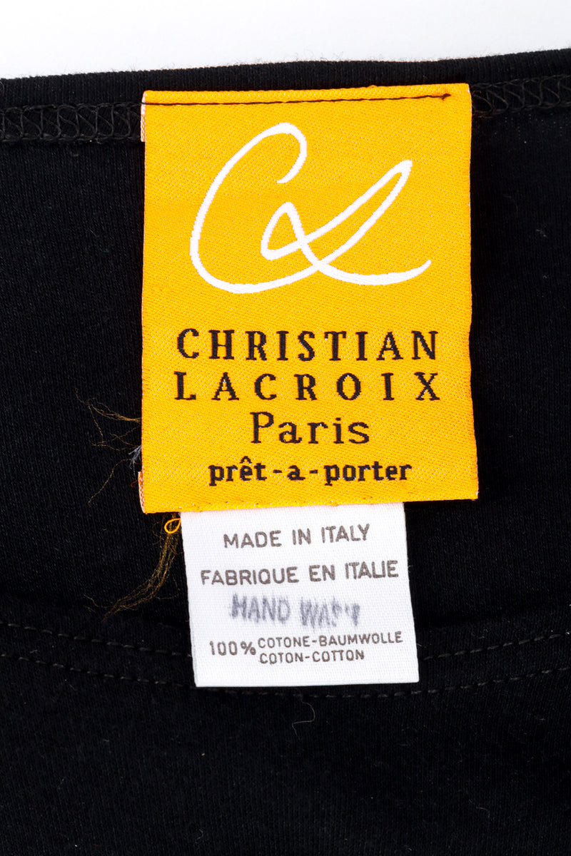 Christian Lacroix 1988 F/W Byzantine Cross Bejeweled Top label @RECESS LA