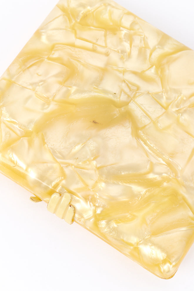 Vintage Pearlescent Celluloid Cigarette Case back scuff closeup @recessla