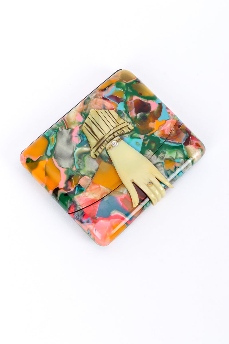 Vintage Marbled Celluloid Cigarette Case front @recessla